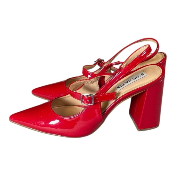 Steve Madden Women's Pointed Toe Pumps Red US Size 8 - Picture 3 of 6